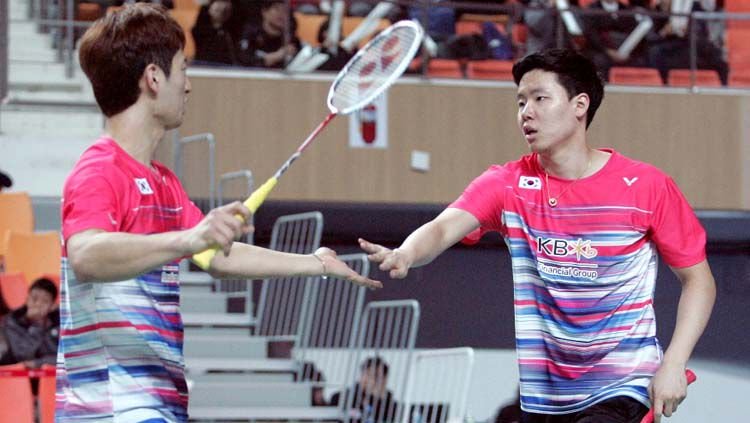 Pasangan ganda Korea Selatan Choi Solgyu/Seu Seung Jae juarai Hongkong Open 2019 (indosport)