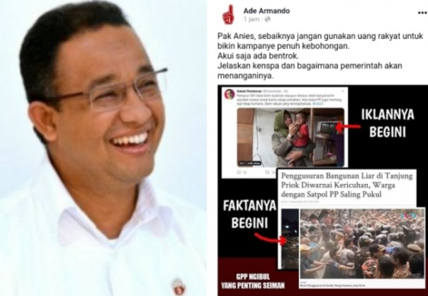 Ade Armando kembali kritik Gubernur DKI Jakarta Anies Baswedan (foto: riau24.com)