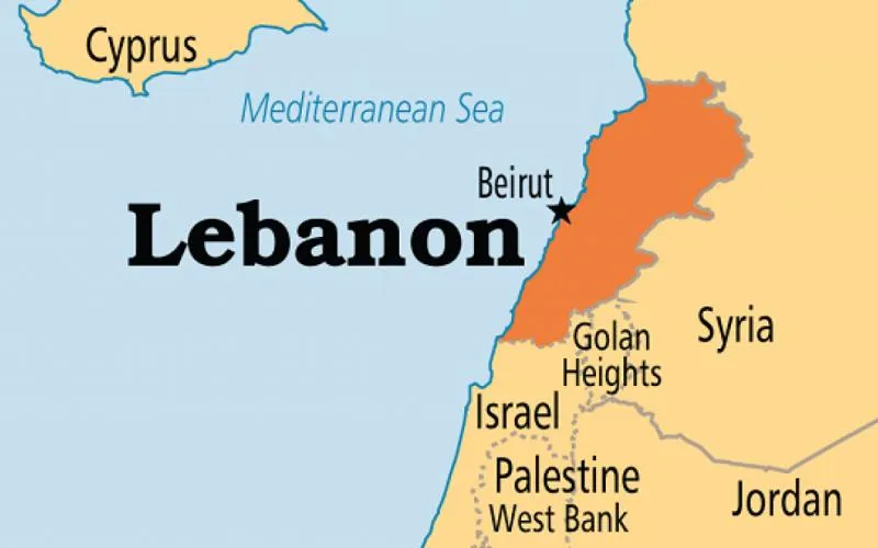 Peta Negara Lebanon dan negara arab lainnya (Foto: Worthy Christian News)