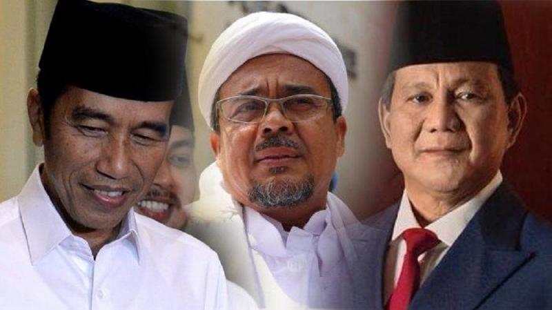 Kolasi Jokowi, Habib Rizieq dan Prabowo. (Tribunnews)