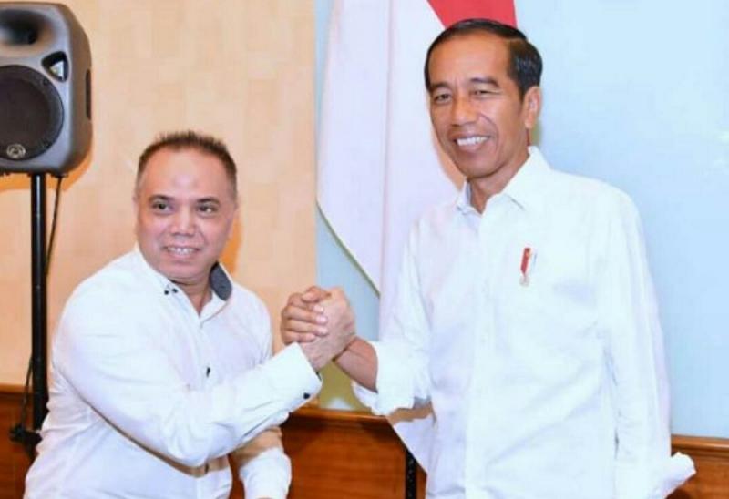Haidar Alwi dan Presiden Jokowi. (Radar Bandung)