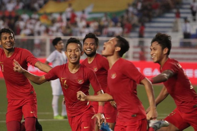 Timnas merayakan gol Evan Dimas (Foto: PSSI Official)
