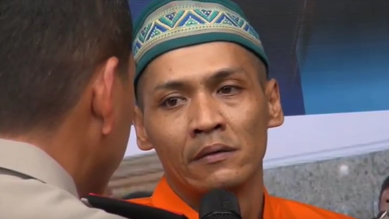 Adrian alias IAN salah satu dari empat tahanan kasus narkoba yang kabur dari rutan Polresta Malang Kota (Foto: iNews)