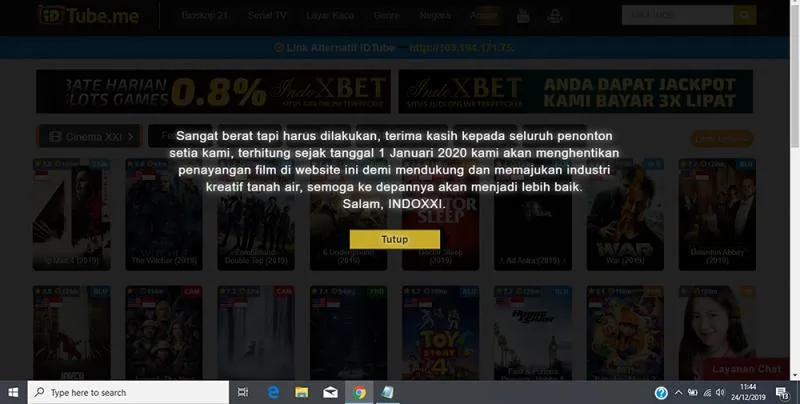 Screenshoot situs IndoXXI