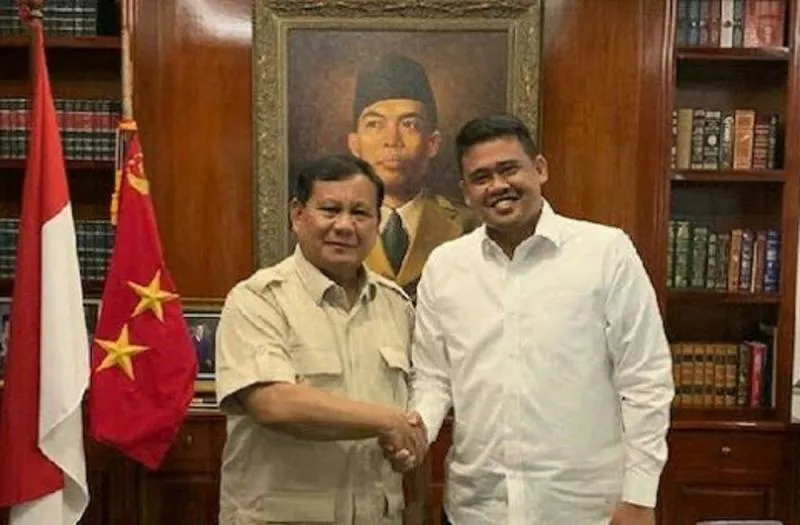 Prabowo Subianto dan Bobby Nasution. (Rmol.id)