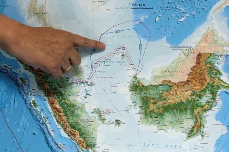 Peta Laut Natuna Utara, Indonesia. Foto/REUTERS/Beawiharta/File Foto. (Sindo)