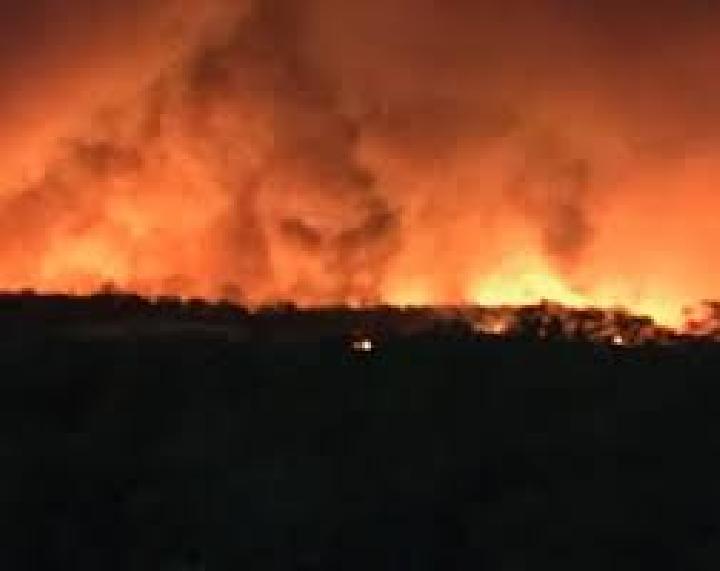 Viral foto asap yg membentuk wajah iblis saat kebakaran hutan Australia. (Foto: the sun)