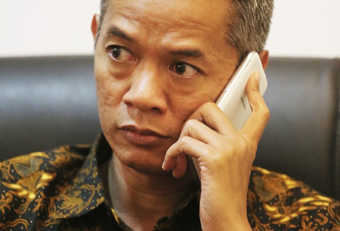 Komisioner KPU Wahyu Setiawan yang terjaring OTT KPK (Foto: Ari Saputra/detikcom)