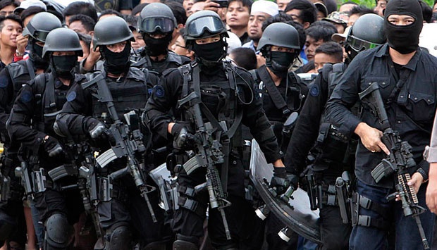 Tampilan pasukan anti-teror asal Indonesia, Densus 88 (tempo)