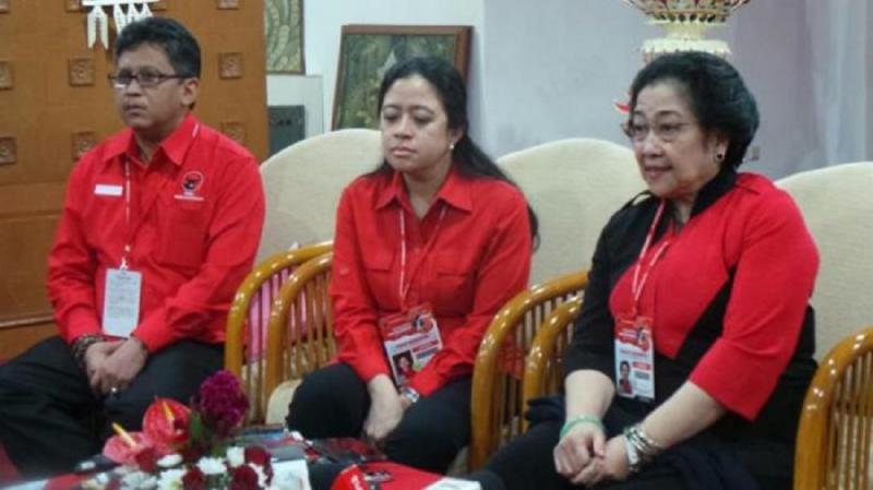 Hasto Kristiyanto, Puan Maharani dan Megawati. (Tribun)