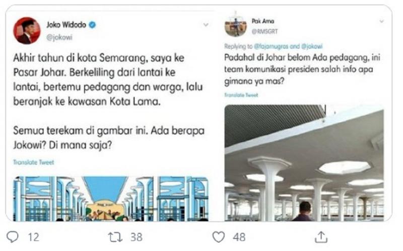 Twit Netizen Balas Postingan Presiden Jokowi. (Suaranasional)