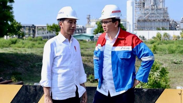 Presiden Jokowi dan Komisaris Utama PT Pertamina Basuki Tjahaja Purnama. (Detik.com)