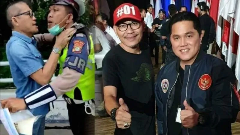 Pencekik Polisi Tak Mau Ditilang Ternyata Sekjen Rakyat Militan Jokowi. (Gelora.co).