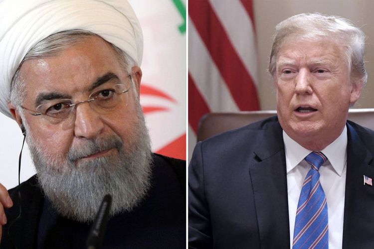Presiden Iran Hassan Rouhani dan Presiden Amerika Serikat Donald Trump (Kompas)