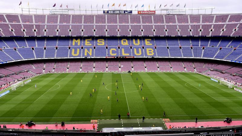 Salah satu pertandingan Barcelona tanpa dihadiri suporter (Foto:Marca)