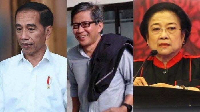 Kolase Jokowi, Rocky Gerung, dan Megawati. (tribunnews).