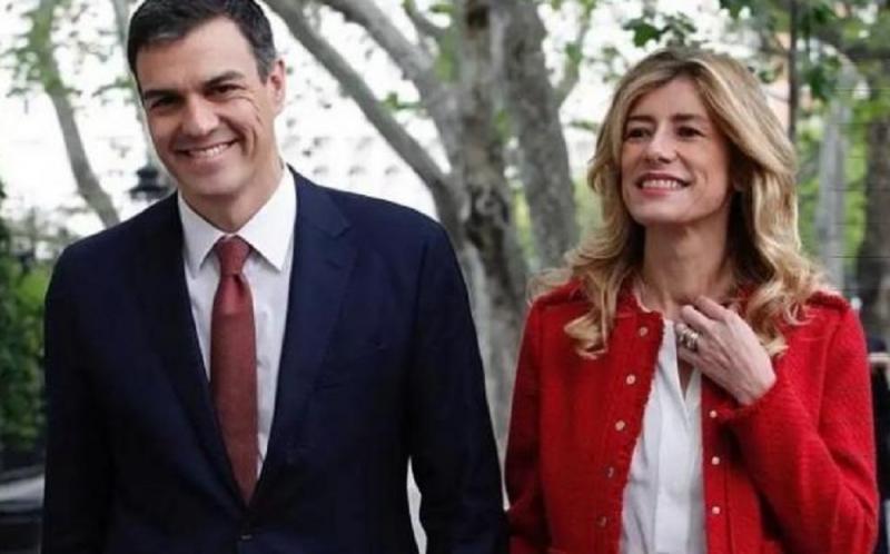 Istri Perdana Menteri Spanyol, Pedro Sanchez dikabarkan positif corona. (rmco)