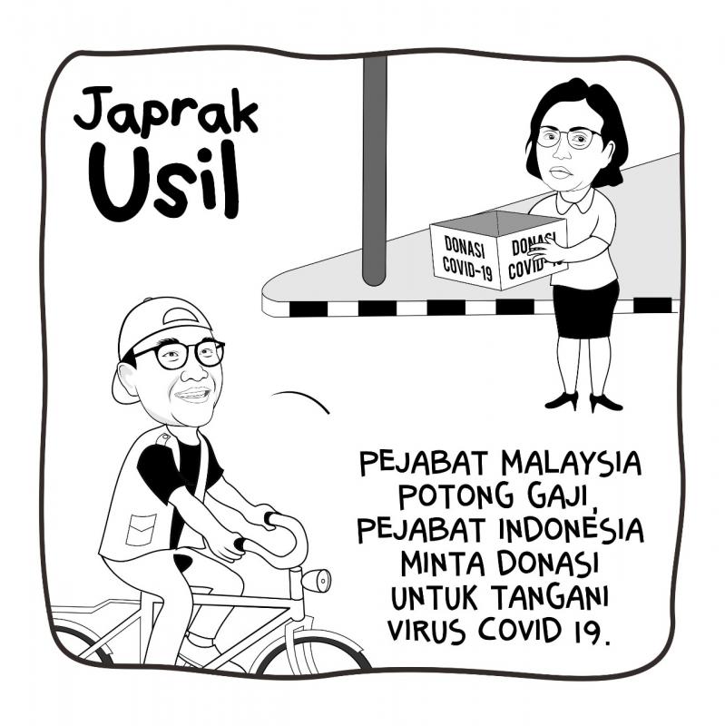 Karikatur Bang Japrak Donasi. (LJ)