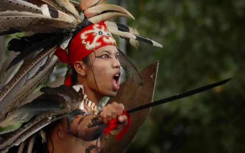 Ilustrasi Penari Suku Dayak (Bombastis)