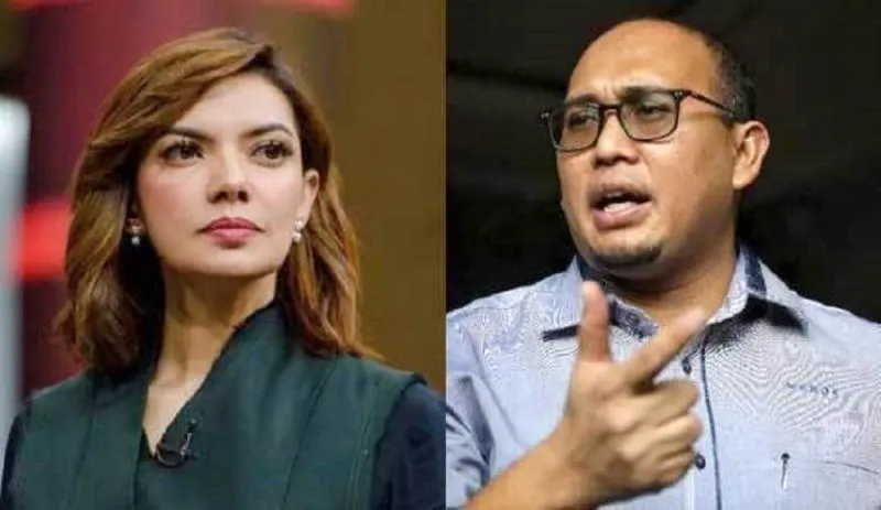 Kolasi Najwa Shihab dan Andre Rosiade. (Riaunews).