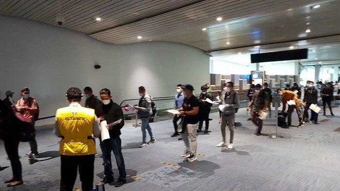 penumpang di bandara Soekarno Hatta (Tribunnews)
