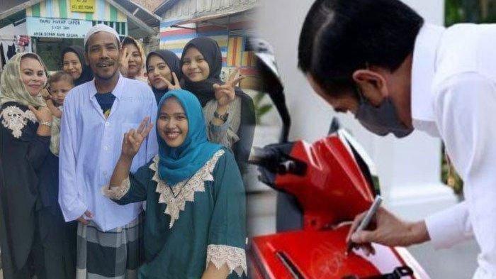 M Nuh, eks pemenang lelang motor Jokowi bersama warga di Jambi (Tribunnews)