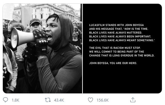 John Boyega (Foto: Twitter/Star Wars)