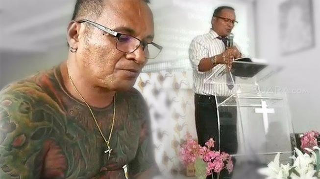 John Refra Kei menjadi pengkhotbah di Lapas Nusakambangan. [Ratnaningsih Dasahasta/Kantor Staf Presiden]. (suara)