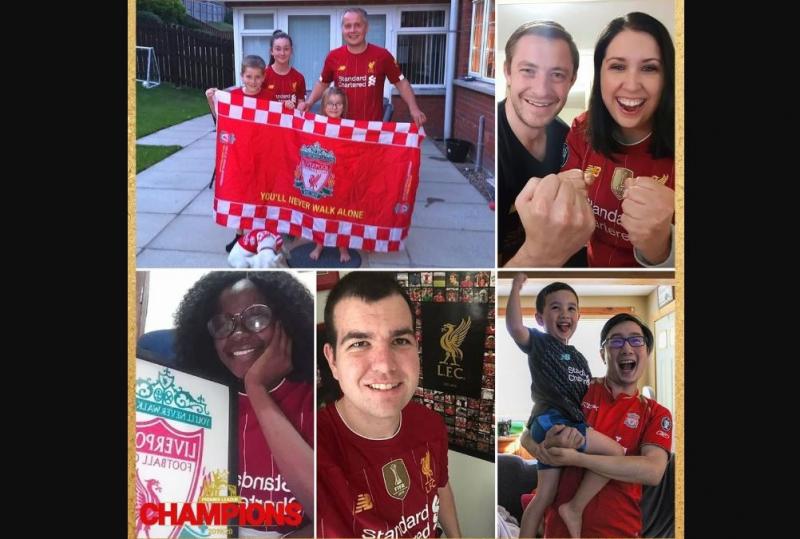 Fans Liverpool merayakan keberhasilan tim mereka menjuarai Premier League musim 2019/2020 (Foto: Instagram/@Liverpool)