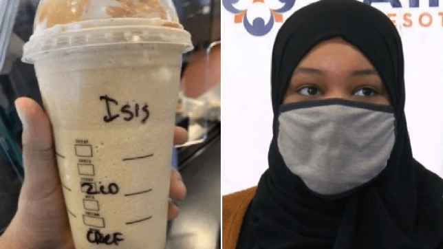 Aishah menuntut Starbucks karena menuliskan `ISIS` di gelas kopinya sebagai ganti namanya (CBS Minnesota)