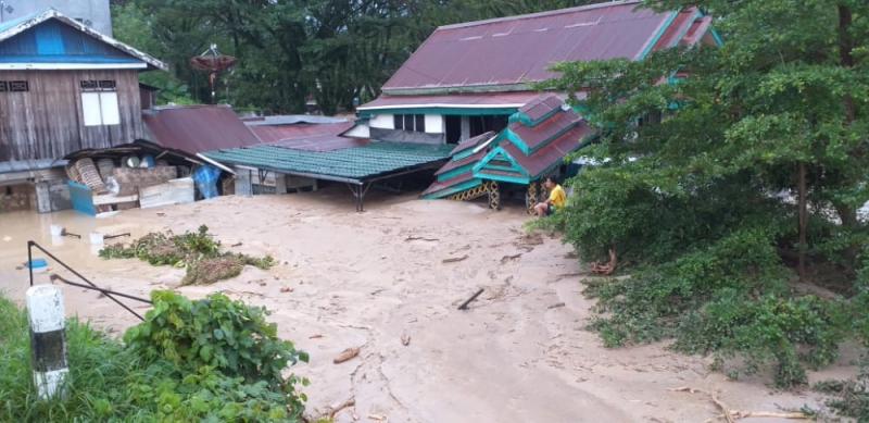 Banjir bandang yang terjadi di Kabupaten Luwu Utara, Sulawesi Selatan (Foto:BNPB)