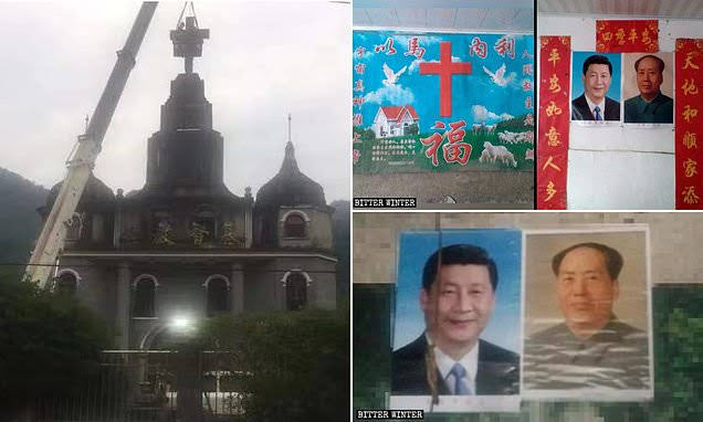 China Paksa Umat Kristiani Ganti Foto Yesus dengan Pimpinan Komunis. (gelora).
