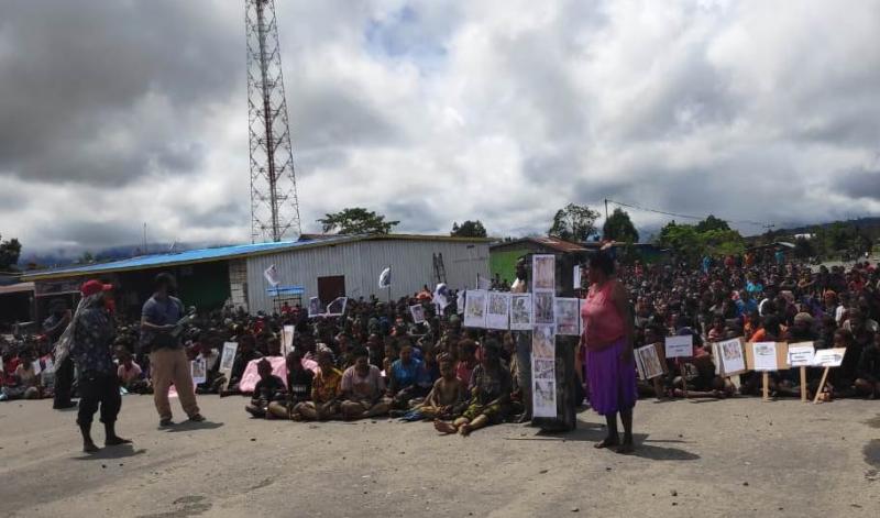 Aksi Demonstrasi Warga Nduga Papua (Suarapapua.com)