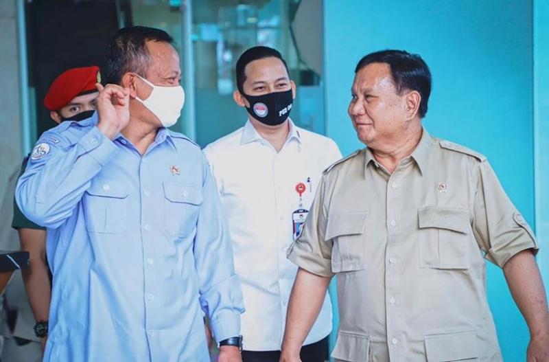 Eks Menteri KKP Edhy Prabowo dan Menhan Prabowo Subianto (Samuderanesia.id)