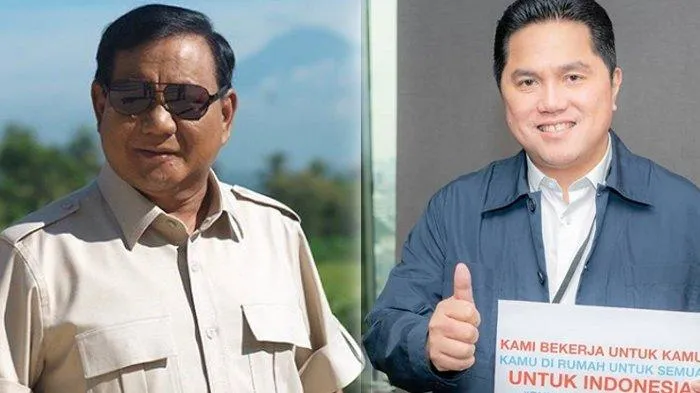 Presiden Prabowo dan Menteri BUMN Erick Thohir (tribunnews)