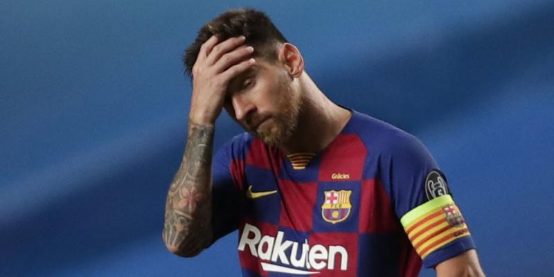 Frustasi, Messi Dikabarkan Bakal Hengkang dari Barcelona. (bola.net).
