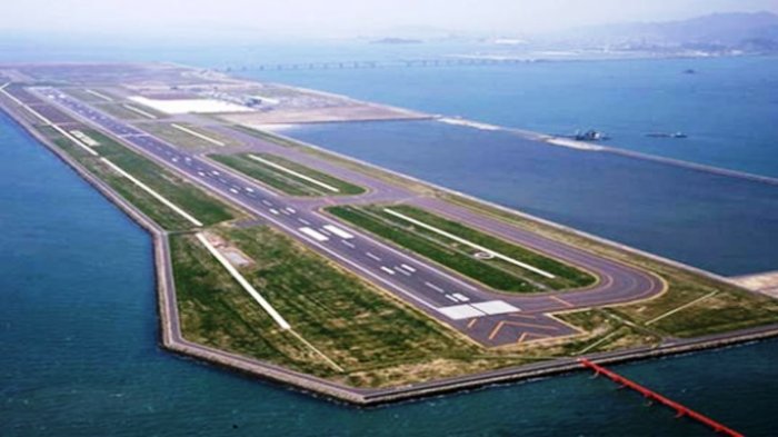 Ilustrasi bandara di atas laut (tribunnews)