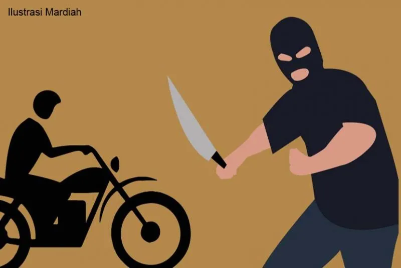 Ilustrasi pembegalan seorang polisi di Jakarta Timur (republika)