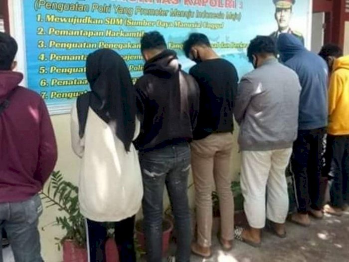 Tersangka dan saksi pemerkosaan secara bergilir terhadap mahasiswi di Makassar (indozone)