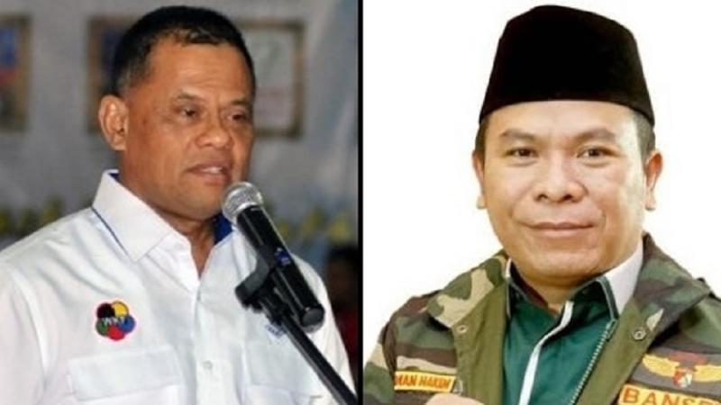 Wakil Bendahara Umum GP Ansor, Luqman Hakim (Kanan). (Banteng Sumbar).