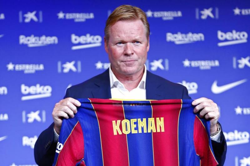 Pelatih Barcelona Ronald Koeman marah-marah karena isu Messi mau ke Manchester City (republika)