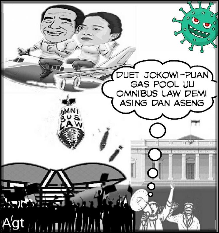 Duet Jokowi-Puan Gas Poll UU Omnibus Law Demi Asing dan Aseng (Agt)