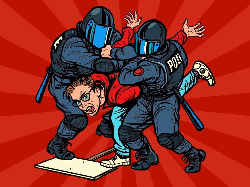 Ilustrasi Aktivis Pergerakan Ditangkapi Polisi (Medcom.id)