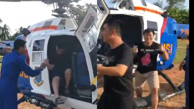Viral Video Helikopter Polri Diduga Bawa Orang China, Netizen Geram! (Screenshot Instagram).