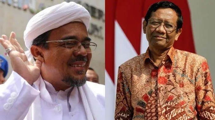 Mahfud MD dan Habib Rizieq. (tribun).