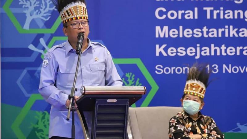 Menteri Kelautan dan Perikanan, Edhy Prabowo di Sorong, Papua Barat, 13 November 2020.(Ist)