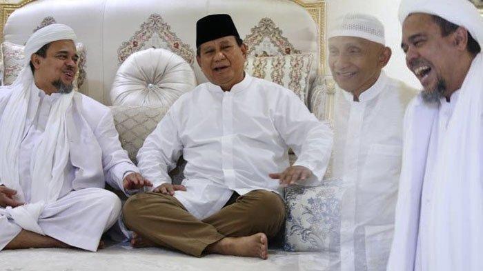 Gerindra Bantah Prabowo Bantu Rizieq. (Kolase dari berbagai sumber).