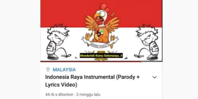 Video Parodi lagu Indonesia Raya di Youtube (Suara Jatim)