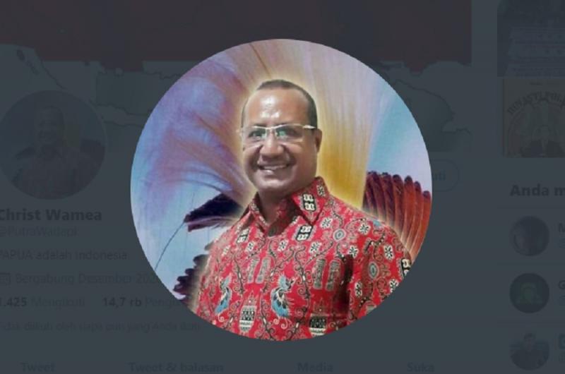 Tokoh asal Papua, Christ Wamea. (twitter).