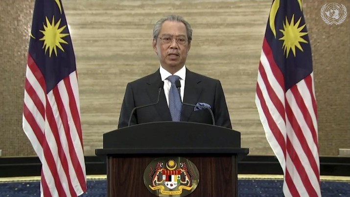 PM Malaysia Muhyiddin Yassin keluarkan kebijakan ektrem karena terancam krisis Covid-19 (AP)